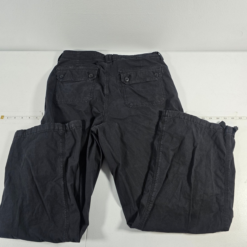 American Eagle Baggy Jogger Cargo Pants Womens 12 Black Stretch Utility 12609 - Picture 2 of 11